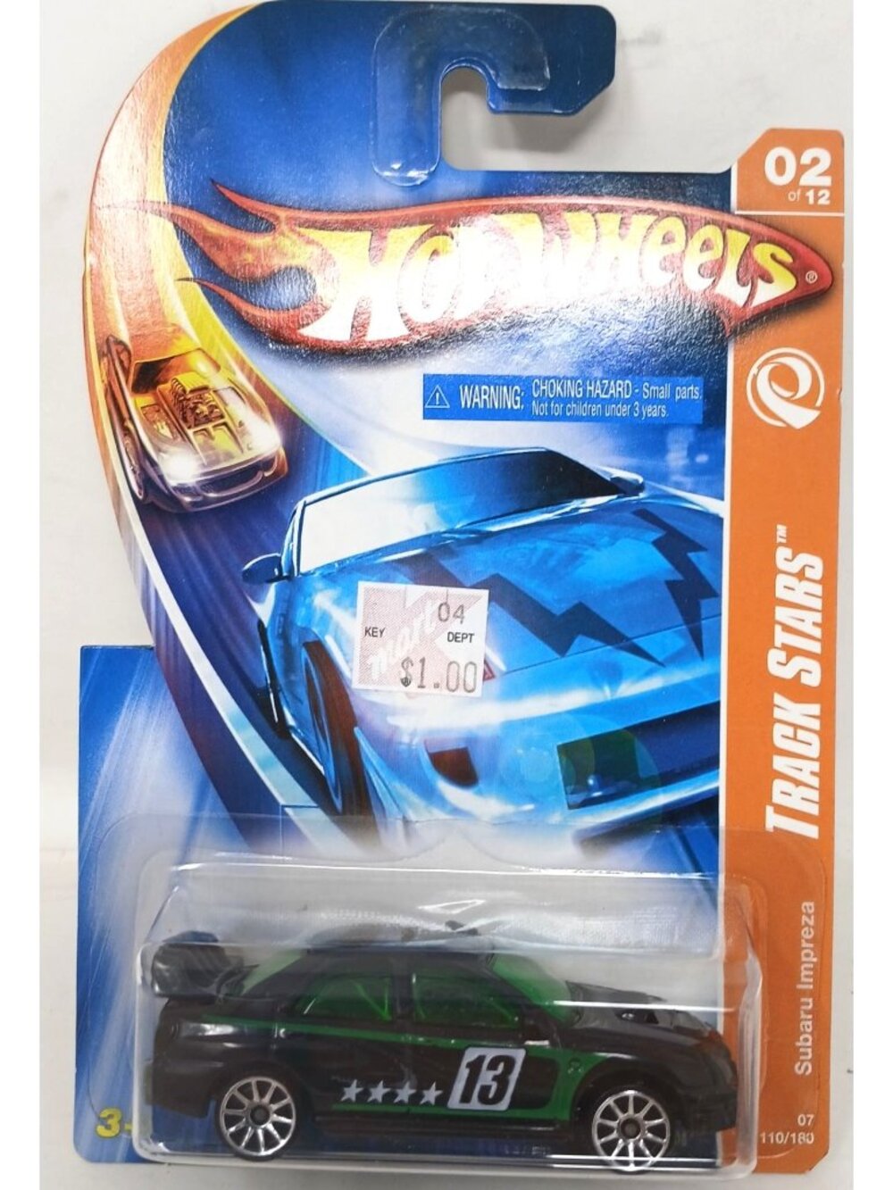 Hot Wheels 2007 Track Stars Subaru Impreza Die-Cast Car 02/12 Sealed #S-12